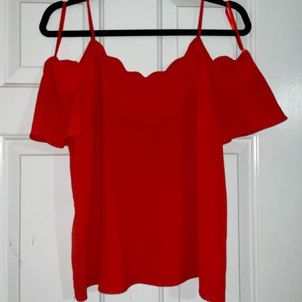 Red off the shoulder top